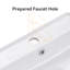 Horow White Ceramic Bathroom Basin 45 x 31 cm Cloakroom Sink Space Saving Design