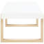 Table basse rectangulaire blanche ultrabrillante avec base luge