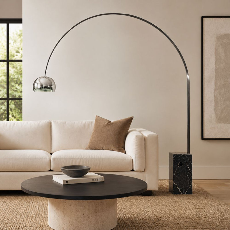 Luna Arc Floor Lamp, Black