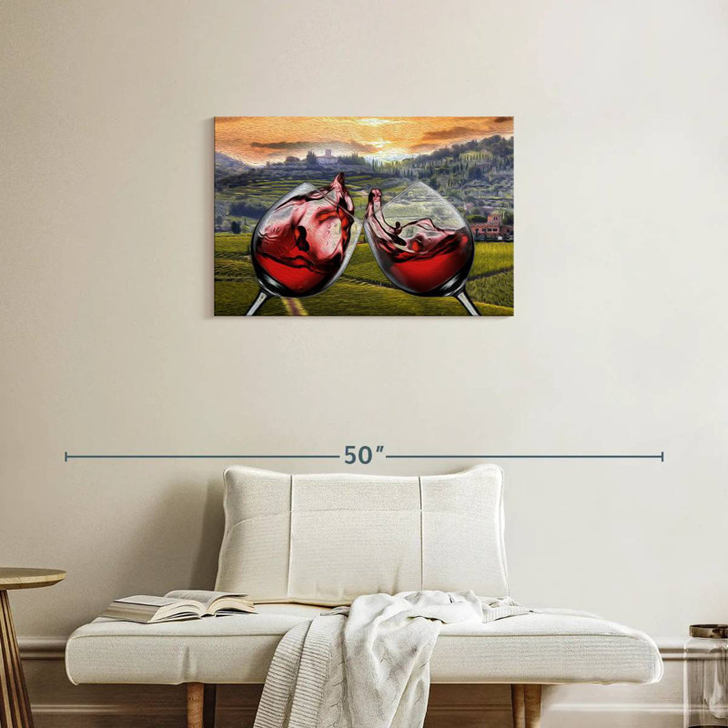 Yarlin Red Wine, 20" H x 30" W
