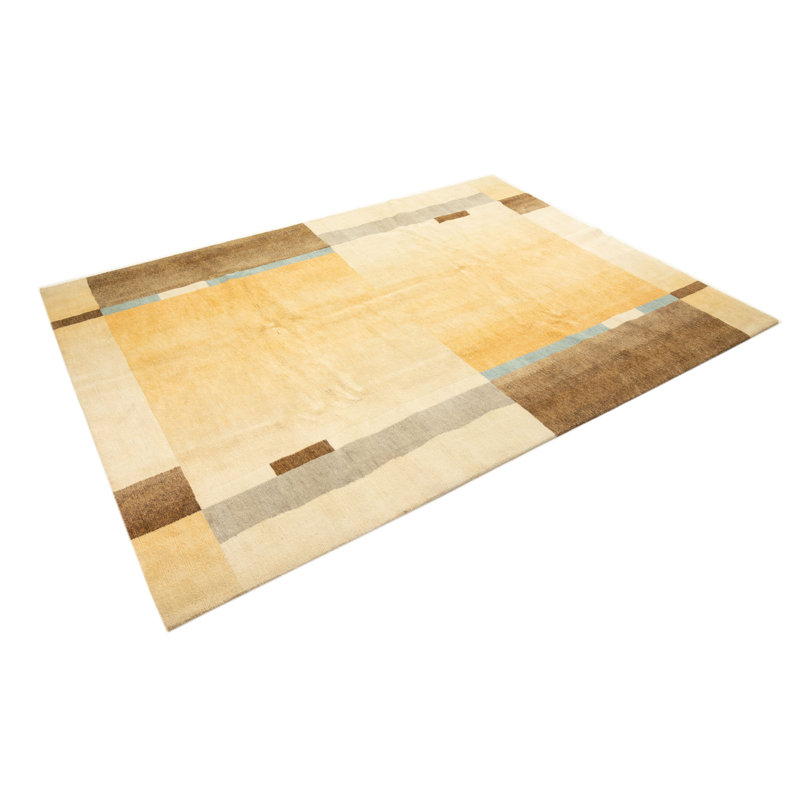 Nepal Wool Rug with Abstract Geometric Pattern