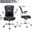 52 cm Wide Ergonomic Mesh Task Swivel Office Chair With Adjustable Support and Padded Armrests-282219088