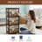 Jhavon 3-Drawer Wooden Cabinet with Wicker Storage Baskets and Brown Bear Design Christmas Gift