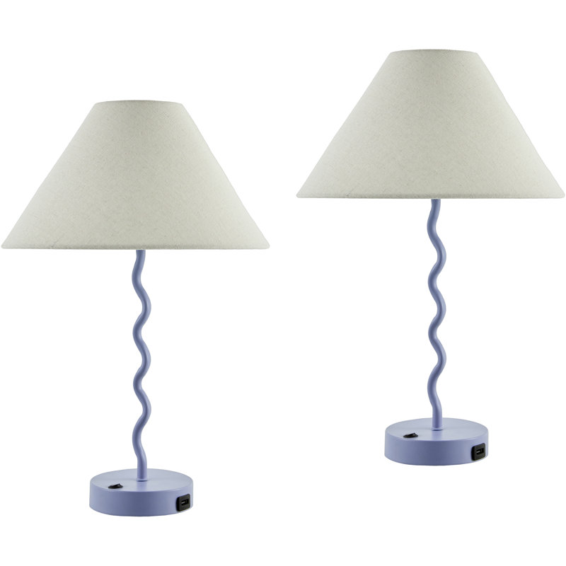 Pruter Table Lamp Set, Gray