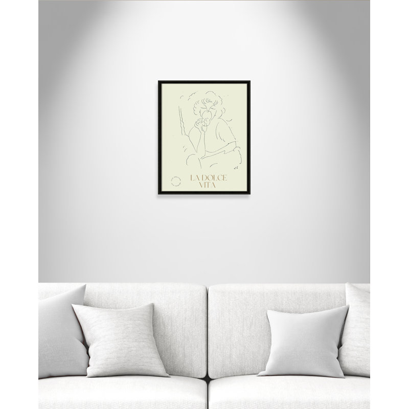 «Dottie La Dolce Vita» par Permild & Rosengreen x Léon Spilliaert, H 21,5 po x l 17,5 po, Espresso