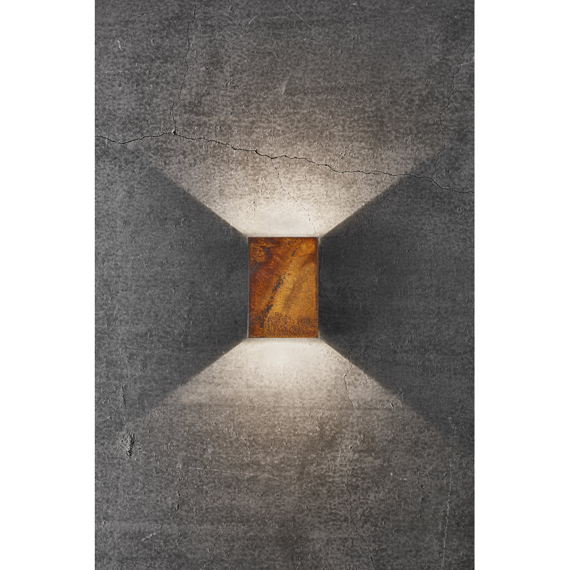Fold 10 Wall, Corten, 14.9cm H x 10.6cm W x 4.5cm D
