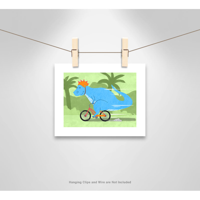 «Riding Dino 1», impression sur papier, H 28 po x l 40 po x P 1 po, Papier