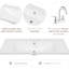 36 Inch Bathroom Vanity, Grey Vanity With Drawers, Solid Rubber Wood Frame, Drop - In Ceramic Sink, 36" , Freestanding Furniture, Smooth Storage Contemporary Style-698687473