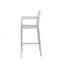 Ensemble de 2 tabourets d'extérieur avec cadre en aluminium antirouille 29,50 po d'extérieur, argent
