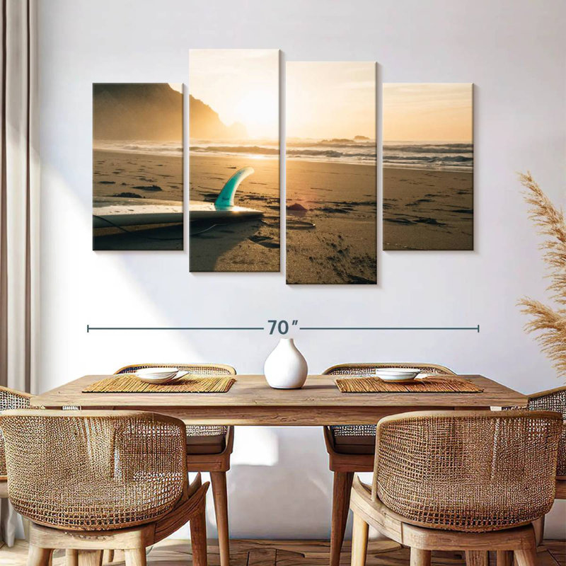 Gillard Surfboard Beach Sunrise, H 42 po x l 68 po