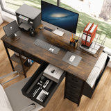 47.3" Computer Desk With 7 Drawers, Extra Large Side Pocket, And Power Outlets – Ideal For Home Office, Study, Or Gaming