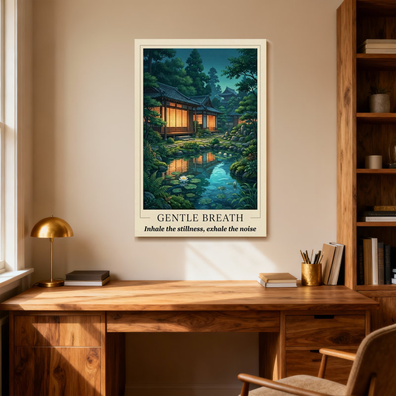 Paysage et nature, maison de jardin tranquille, nénuphar, scène de nuit