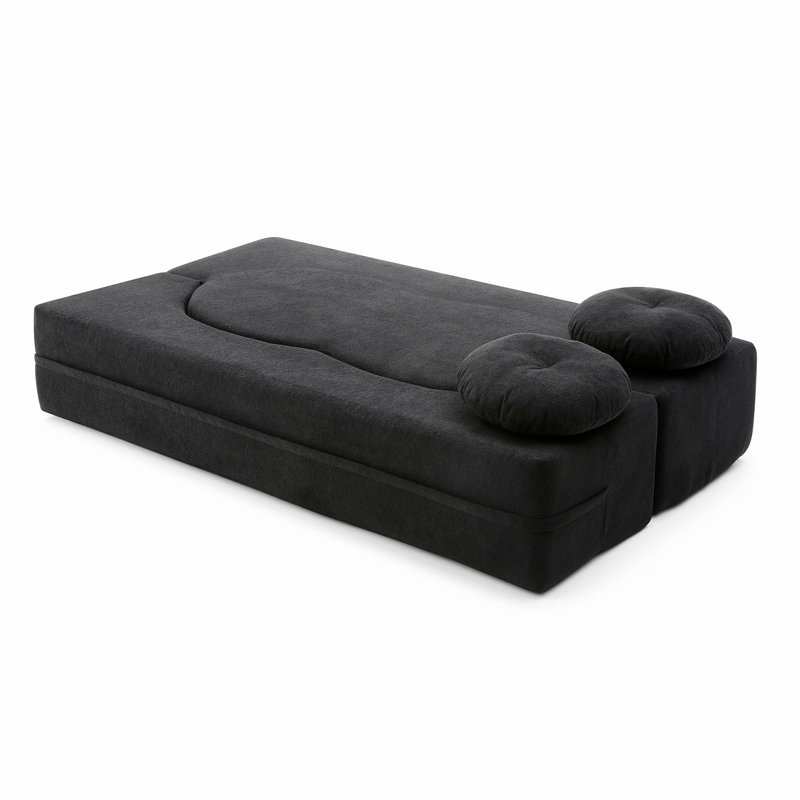 Canapé d'intérieur pour espace de vie, canapé-lit pliant 2 en 1 avec oreiller, canapé-lit pour espace de vie