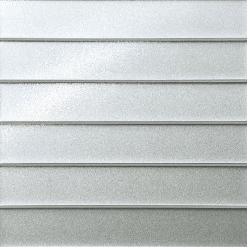 Kaikos 2" x 12" Glass Wall & Floor Tile, Silver