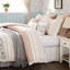 Édredon très grand Dawn Blush - 9 pièces en coton avec imprimé cachemire, bride, 2 taies décoratives, 3 coussins décoratifs Euro et tissu teint-128684996-128684994