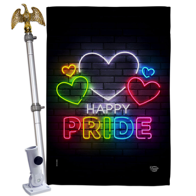 Ensemble de drapeaux en polyester à 2 côtés H 40 po x l 28 po