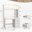 MDF Computer Desk with Built-In Electrical Outlet-350558315