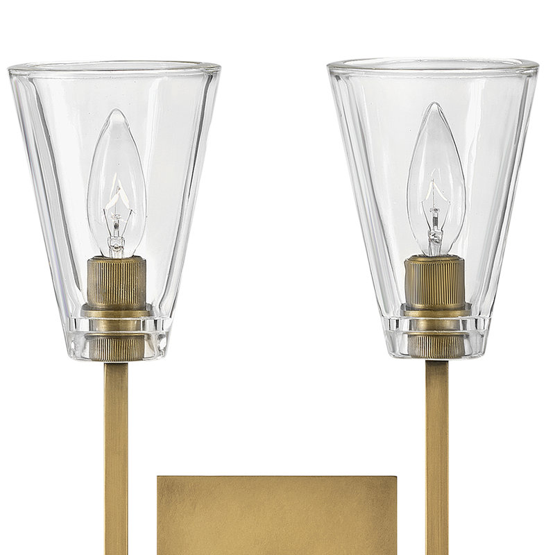 Meuble-lavabo à deux lumières, Laiton héritage