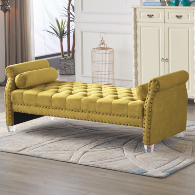 Fleeton Velvet Upholstered Bench