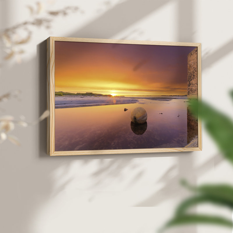 Sunset Tide -Framed Print - Restickable, 8" H x 10" W, Natural
