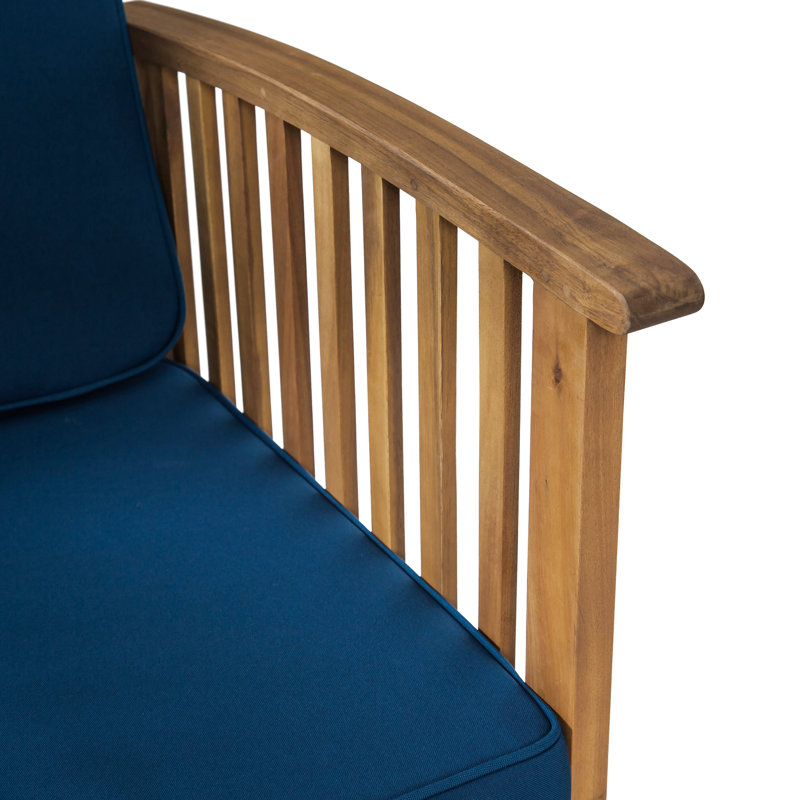 Outdoor Wood Club Chairs Pair - Provide A Cozy Spot  2  Stylish And, Blue, Brown