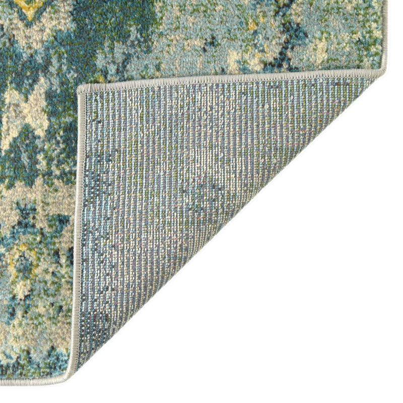 Ector Washable Geometric Indoor Rug, Runner 2' x 6'9"
