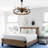 36 Inch 5-Blade Farmhouse Wagon Wheel Ceiling Fan, 6 Speeds Bladeless Ceiling Fan with Lights and Remote Fandelier Ceiling Fan