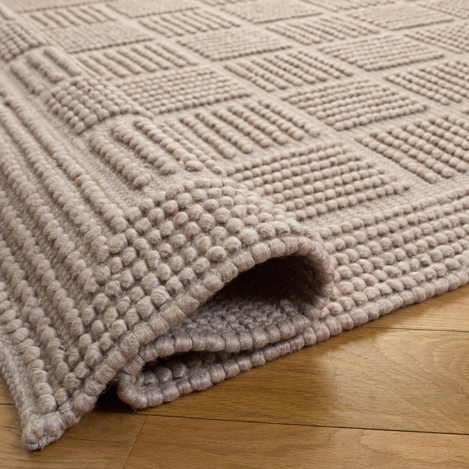 Natura Hand Woven Wool; Cotton; Recycled P.E.T Solid Color Indoor Rug, Rectangle 6' x 9'