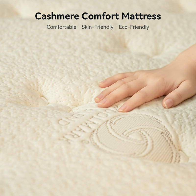 14" High-end Anti Static Medium /Firm Reversible Cashmere Gel Memory Foam Mattress With Certipur-US , SGS Fire and Oeko TEX Certified