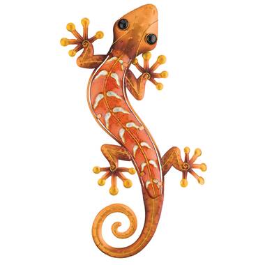 Vintage Regal Sun Catcher- Lizard/Gecko Hand Painted Glass Suction