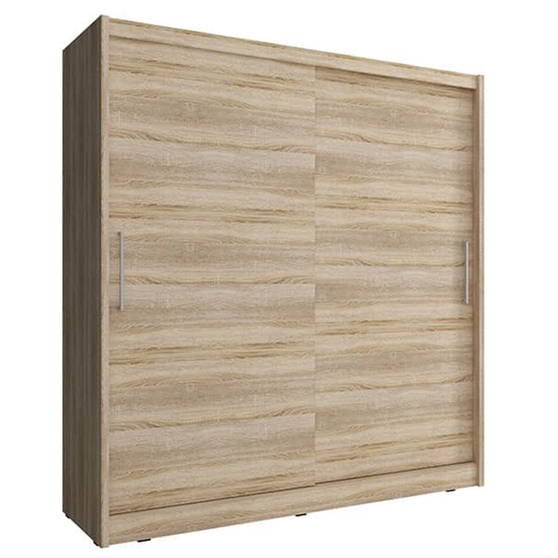 Saulsbury 2 Door Manufactured Wood Wardrobe, White, 214cm H x 180cm W x 62cm D