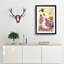 Lady with a Fan by Chobunsai Eishi - Picture Frame Painting Print-55582342-55582341