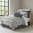 Indali Mocha/Charcoal Standard Cotton 2 Piece Duvet Cover Set-73813248