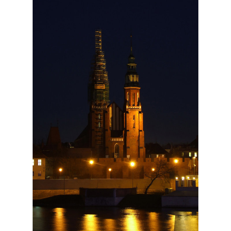 Cathédrale à Opole, H 18 po x l 13 po