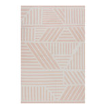 Geometric Area Rug in Pink/Ivory