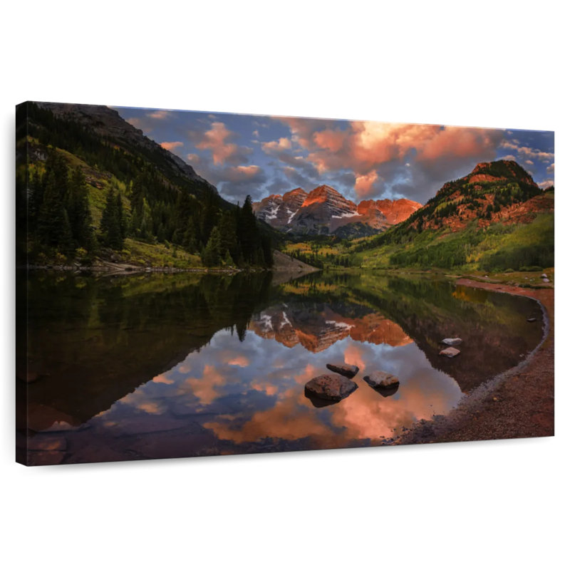 Alvord Maroon Bells Mountain Lake, H 16 po x l 24 po