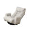 Fauteuil inclinable pivotant à 360° avec appui-tête et dossier réglables, fauteuil lounge rembourré avec structure en acier, gris moderne