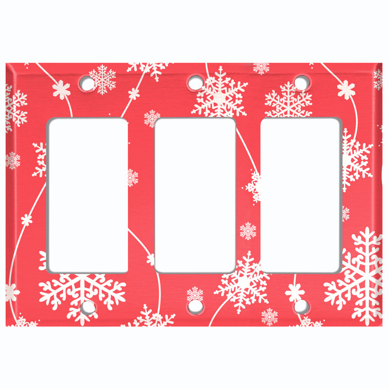 Plaque murale d'interrupteur à bascule Christmas 3-Gang, H 4,5 po x l 4,56 po x P 0,15 po