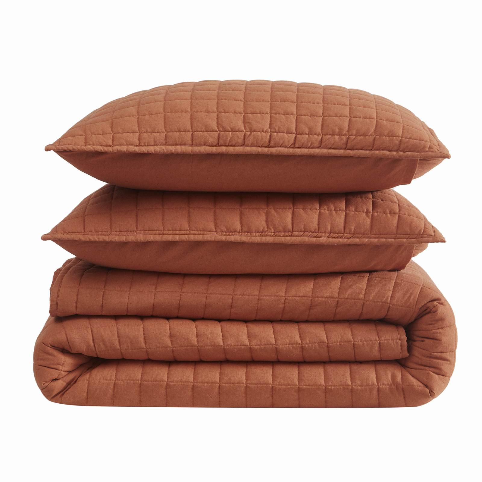 Nena Bedding, King + 2 King Shams, Rust