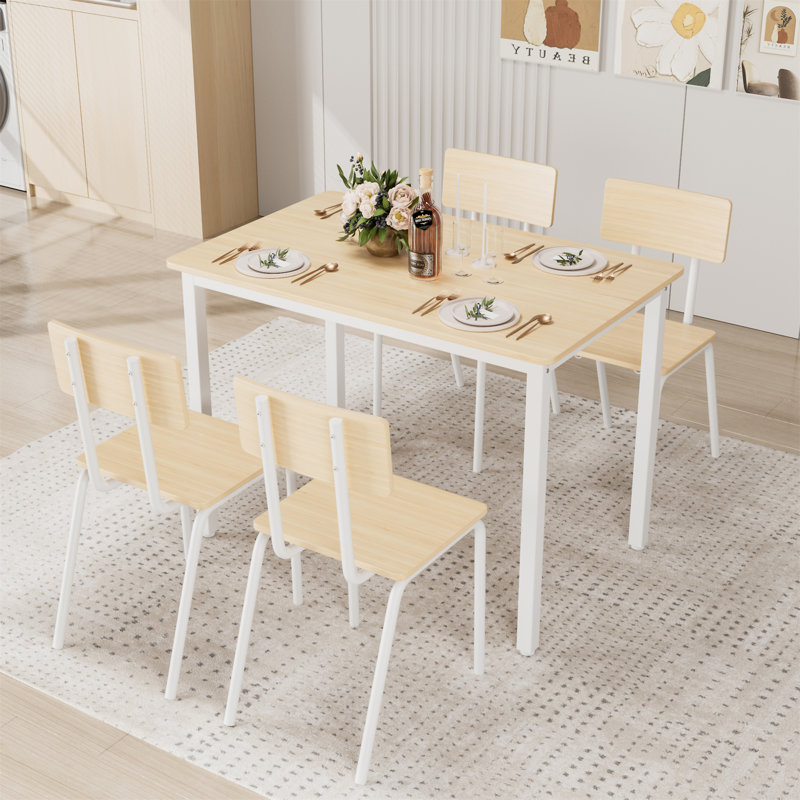 5-Piece Dining Table Set With 4 Chairs