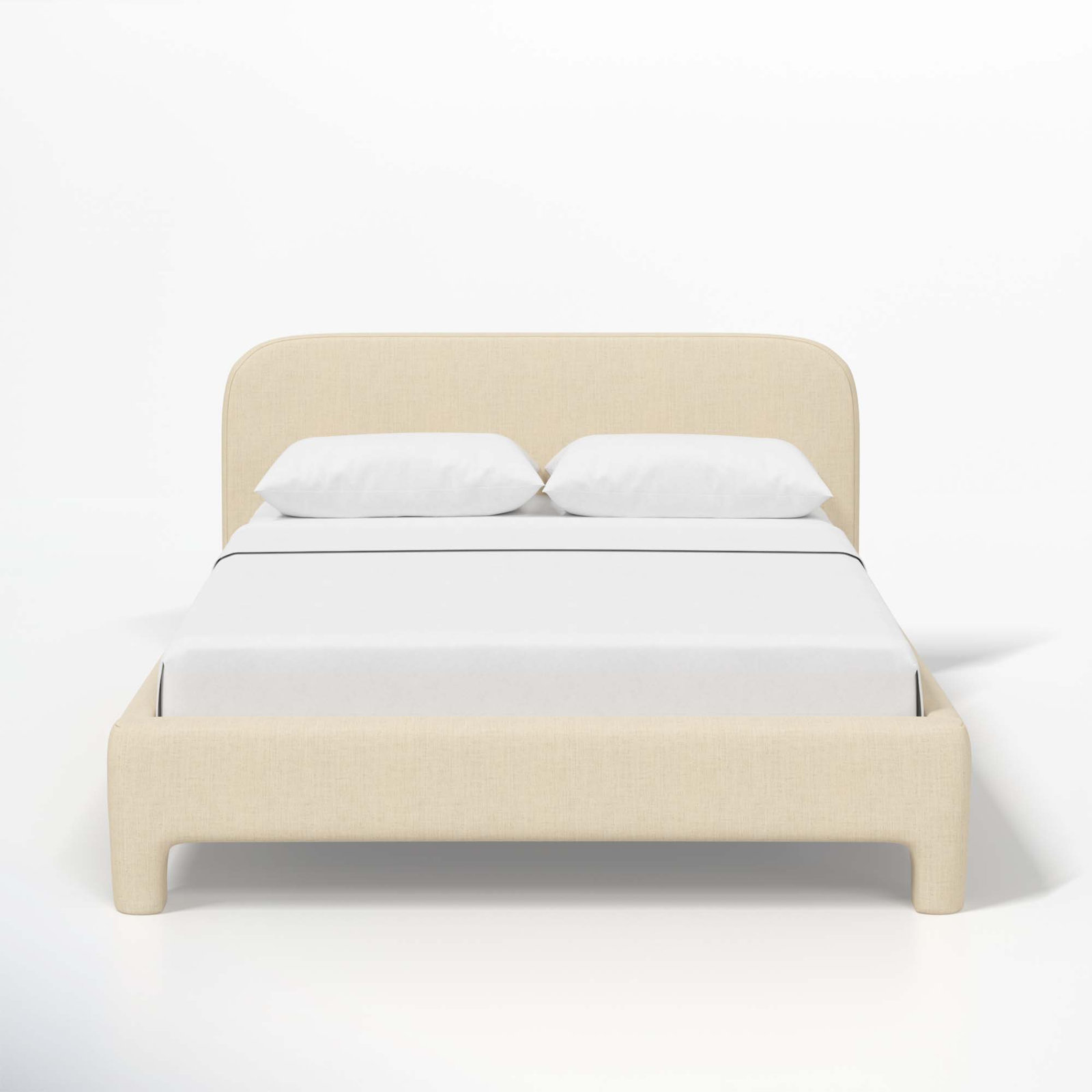 Illy Upholstered Bed, King, Classic Linen Linen