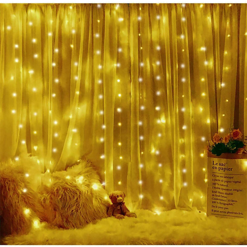 Aillie 1 - 300LED Bulb 118.11'' USB LED Fairy String Light, Gold