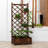 Antigua 67in Wood Planter Box with Trellis and Holes, Outdoor Raised Garden Bed for Climbing Plants-1315754428