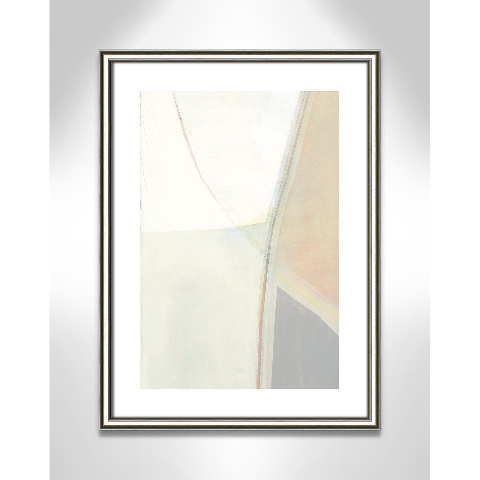 Alexandria "In Neutral II" Painting by Cartissi, 23" H x 17" W x 0.88" D, Silver Framed Paper