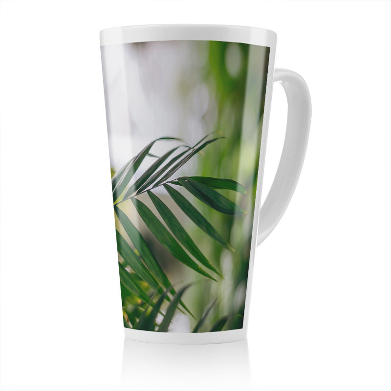 Closeup of palm leaf Designer Latte Mug