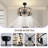 Industrial 7-Blade Ceiling Fan with Light – Reversible ABS Blades for Year-Round Comfort