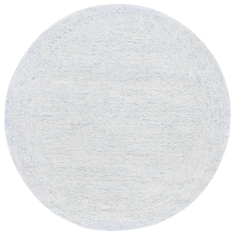 Tilley Pine Hand Tufted Wool & Cotton Abstract Rug, Round 6'