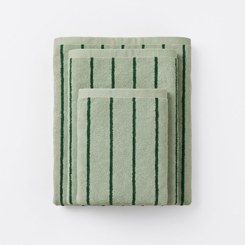 100% Cotton Midweight Hand Towel, Green