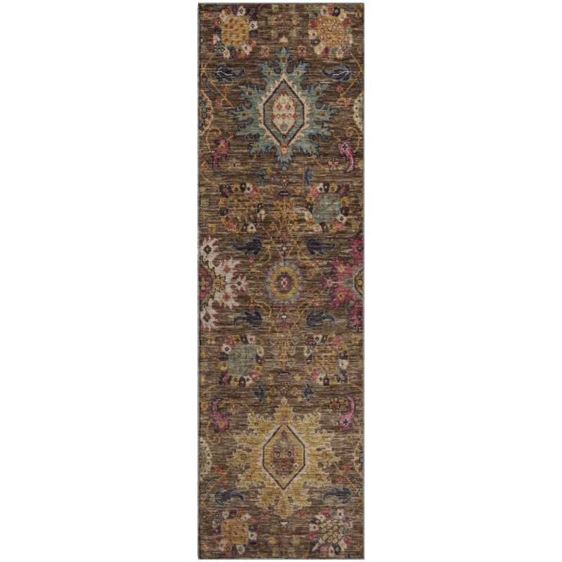 Tapis de qualité supérieure lavable à la machine Mayfield AMF2151, Chocolat, Tapis de couloir 2 pi 3 po x 7 pi 6 po