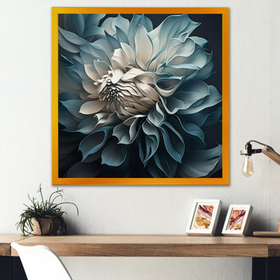Fleurs de dahlia bleues et blanches I - Dahlia